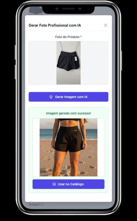 Etapas para gerar uma foto profissional com a IA do EtiquetAi